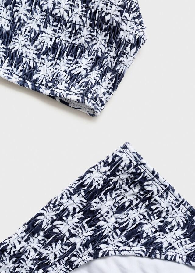 mango Bikini estampado fruncido Gran oferta