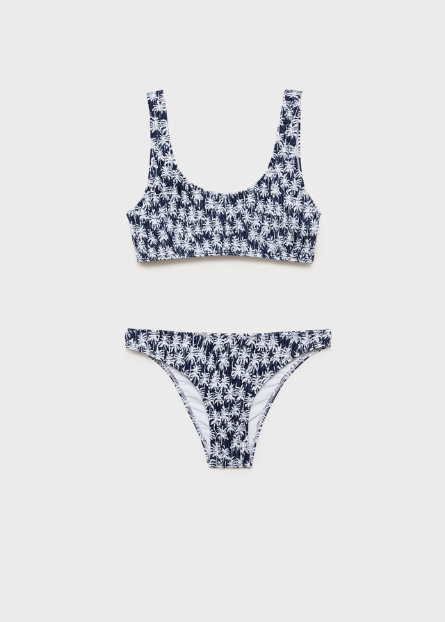 mango Bikini estampado fruncido Gran oferta