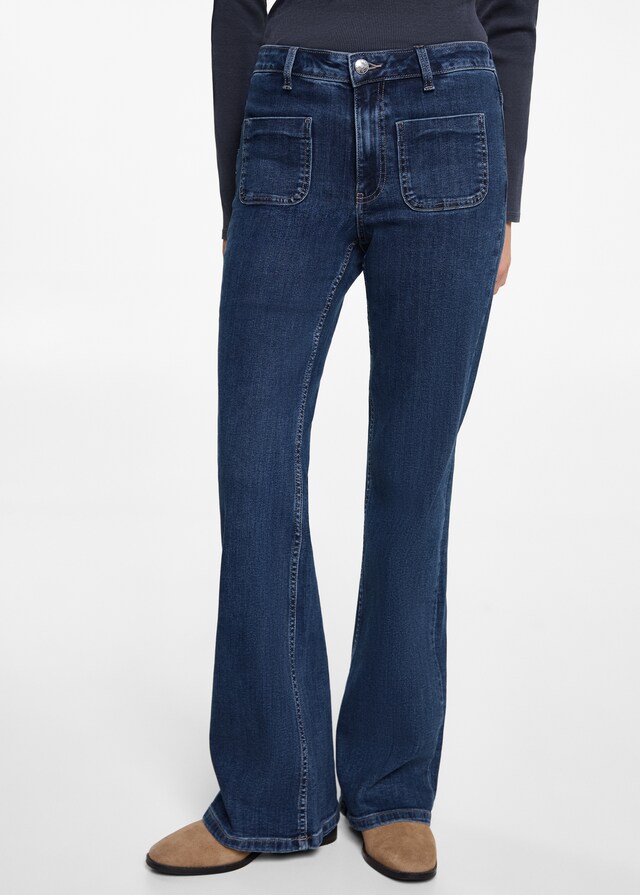 mango Jeans flare bolsillos