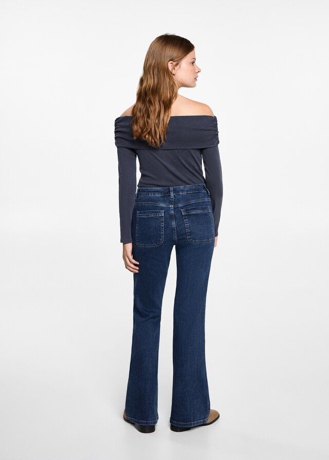 mango Jeans flare bolsillos Descuento