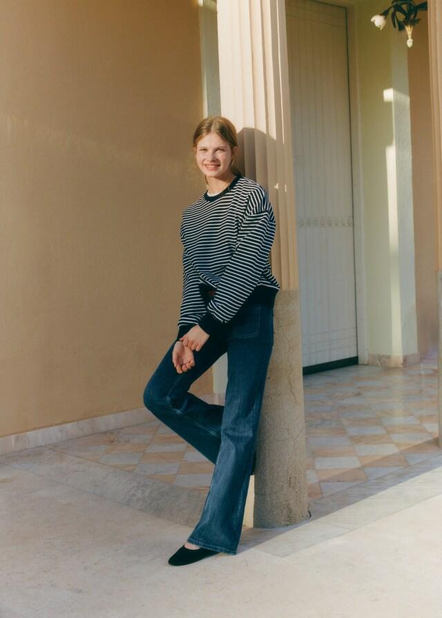mango Jeans flare bolsillos Descuento