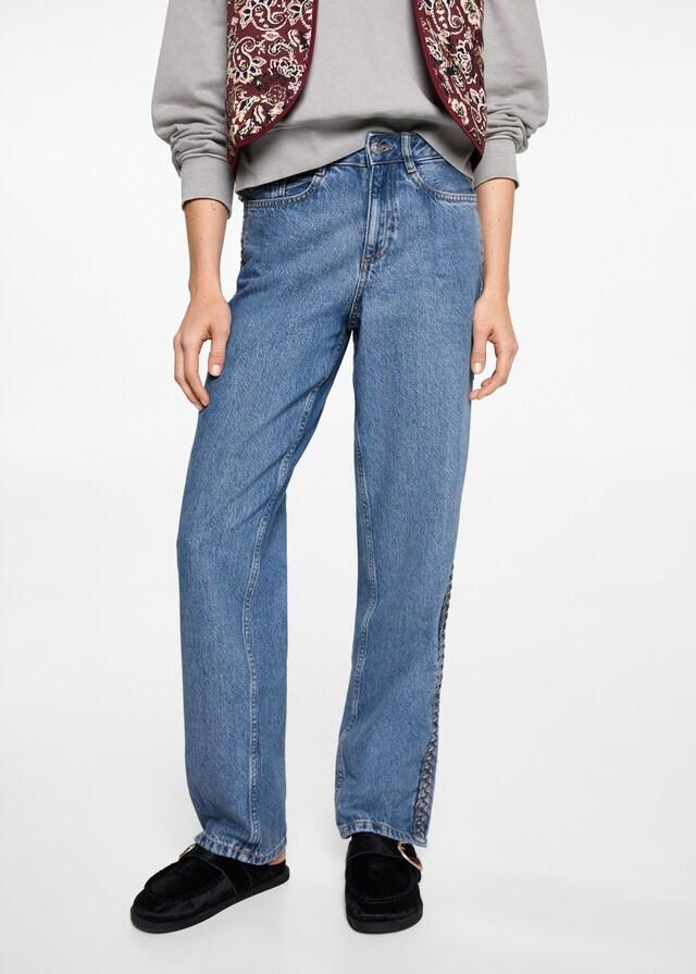 mango Jeans lateral trenzado