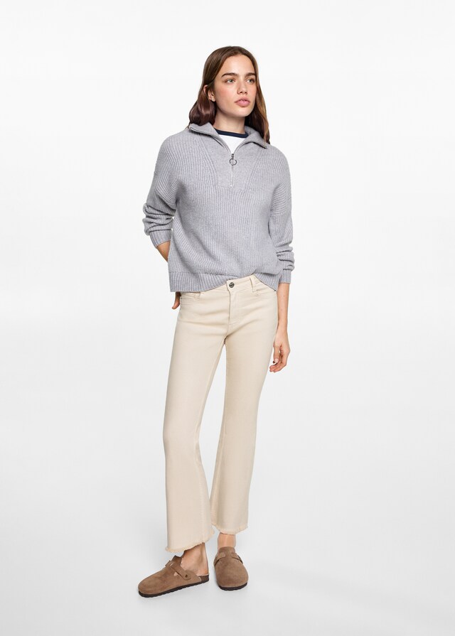 mango Jeans flare crop Mejor oferta