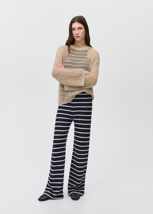 mango Pantalón punto rayas Envío gratis