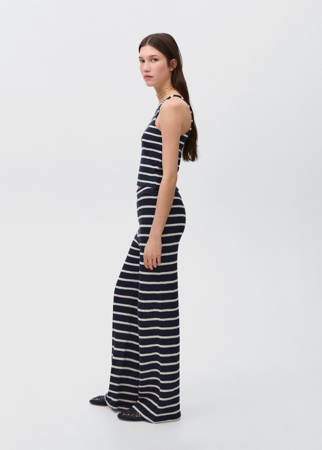 mango Pantalón punto rayas Envío gratis
