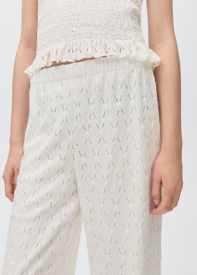 mango Pantalón bordado suizo ÚLTIMAS EDICIONES