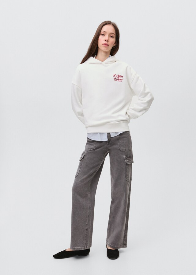 mango Sudadera capucha mensaje Grandes descuentos