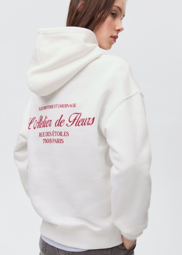 mango Sudadera capucha mensaje Grandes descuentos