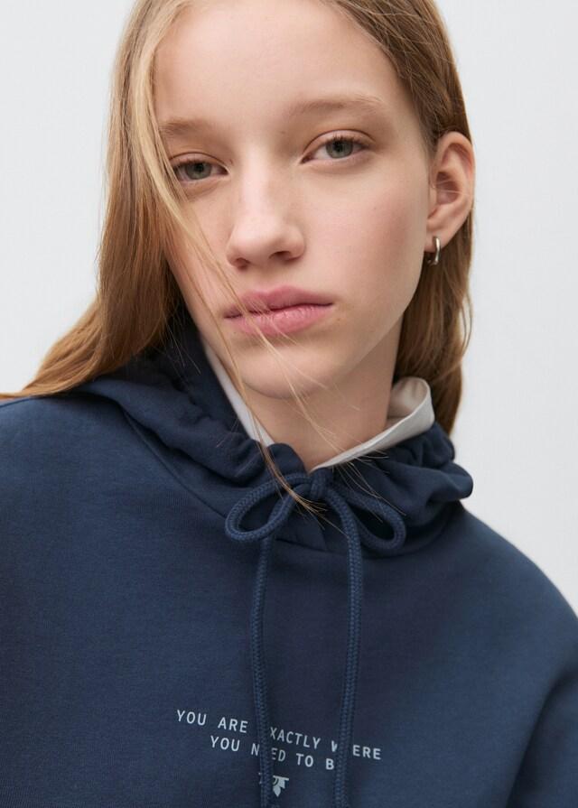 mango Sudadera algodón capucha Envío internacional gratuito