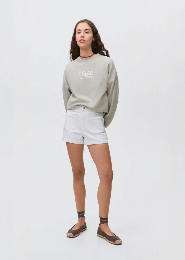 mango Sudadera algodón estampada Ahorra y exporta