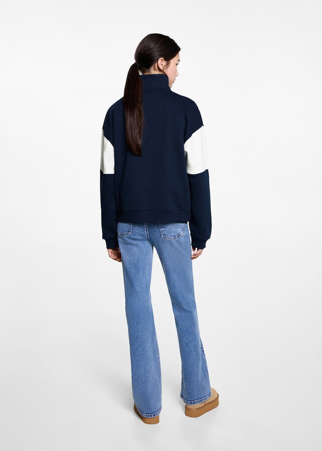 mango Sudadera cremallera mensaje En oferta