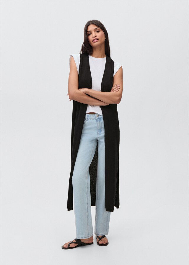 mango Chaleco largo algodón Oferta exclusiva