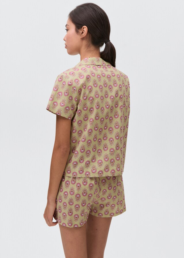 mango Pack pijama algodón estampado Precio ultrabajo