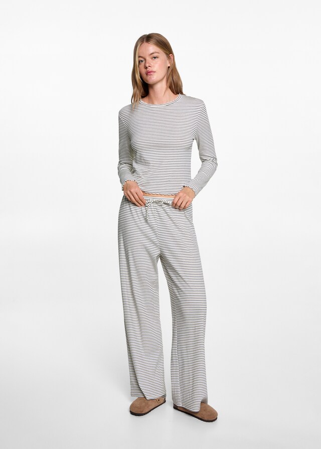 mango Pijama largo rayas 2025