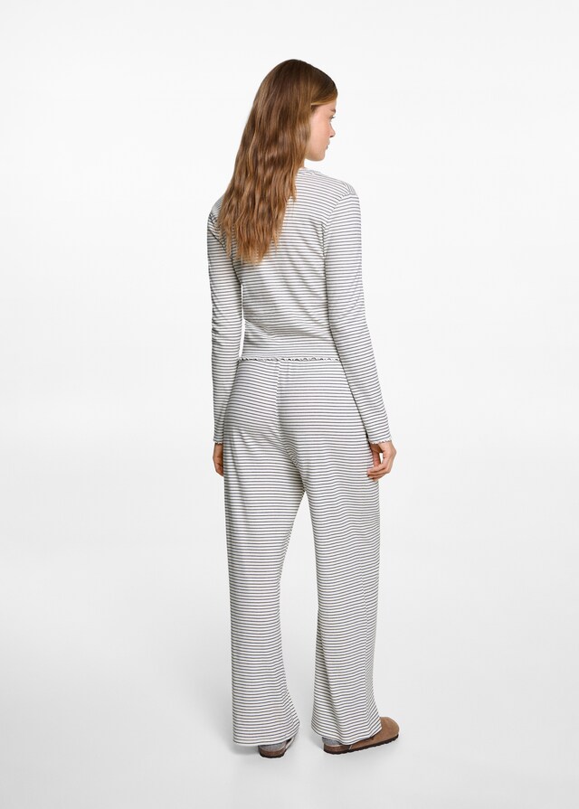 mango Pijama largo rayas 2025