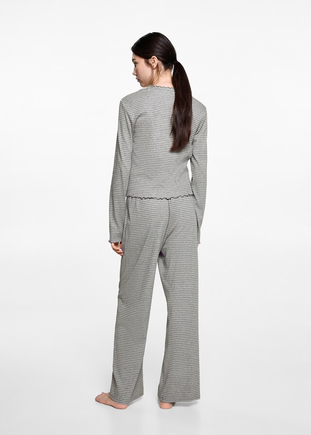 mango Pijama largo rayas En línea