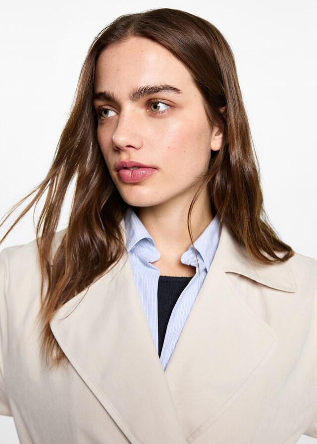 mango Trench fluido cinturón Ofertas