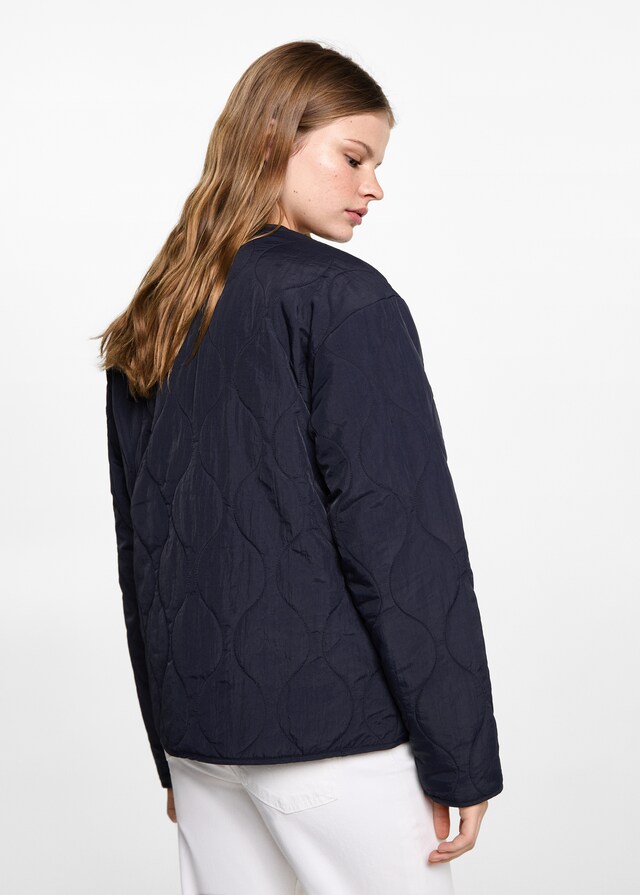 mango Cazadora acolchada bolsillos En oferta