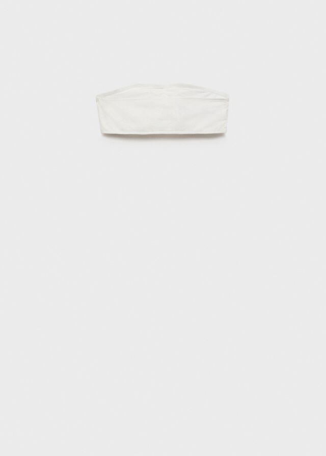mango Top bandeau fruncido