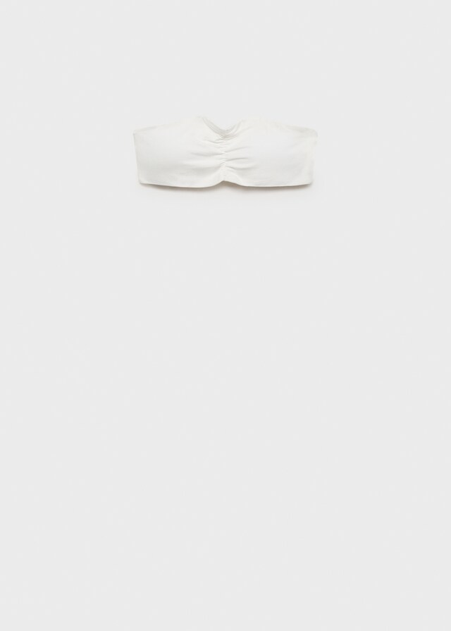 mango Top bandeau fruncido Descuento