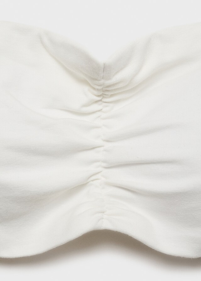 mango Top bandeau fruncido Descuento