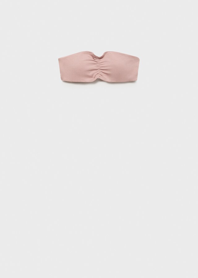 mango Top bandeau fruncido Tienda