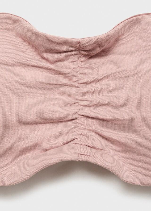 mango Top bandeau fruncido Tienda