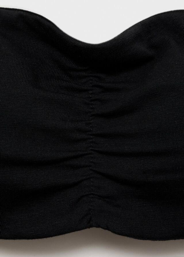 mango Top bandeau fruncido Tienda