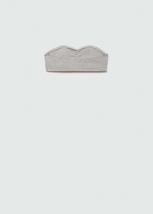 mango Top bandeau fruncido