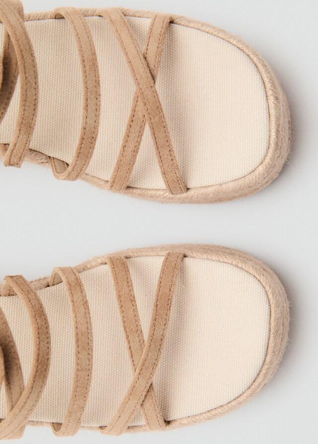 mango Sandalias esparto plataforma Último día