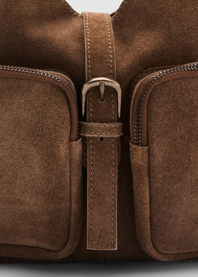 mango Bolso piel serraje Promoción por tiempo limitado