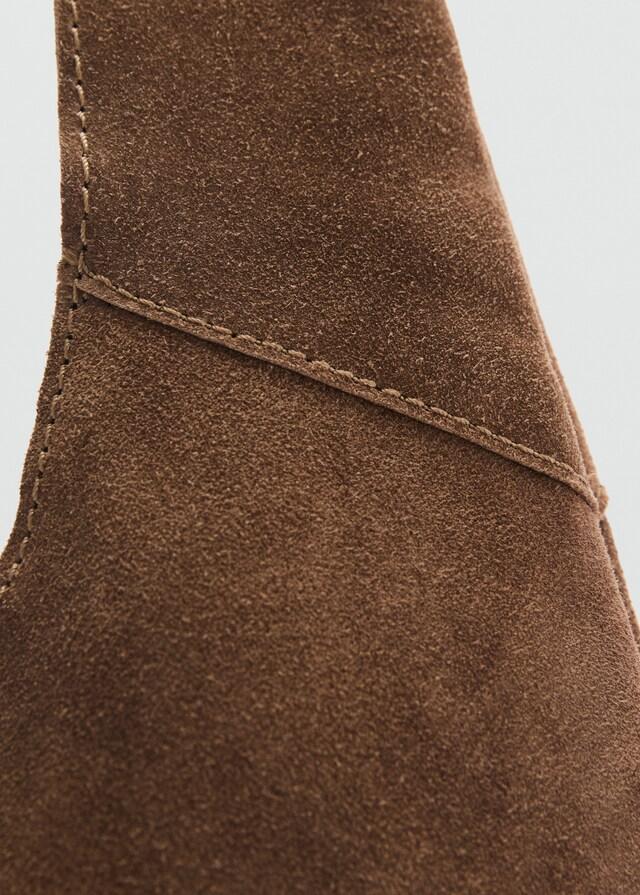 mango Bolso piel serraje Promoción por tiempo limitado