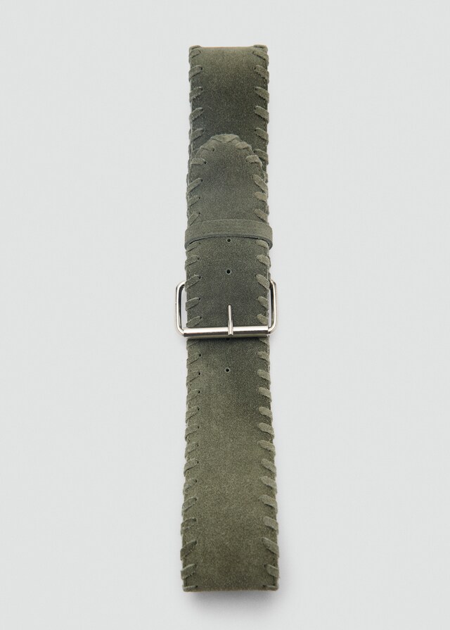 mango Cinturón piel serraje Oferta exclusiva