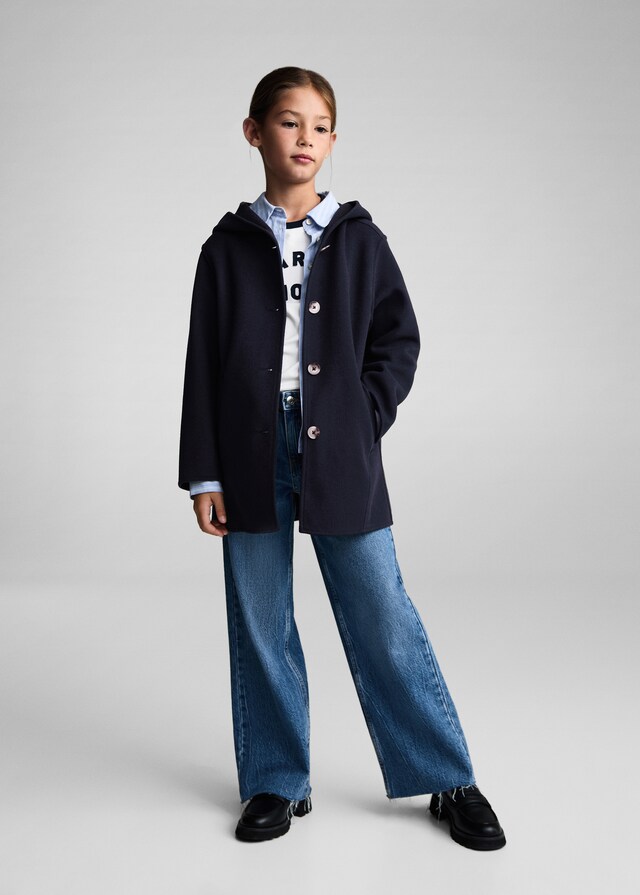 mango Abrigo capucha botones Oferta exclusiva