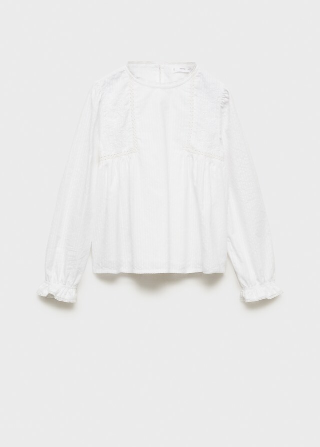 mango Blusa detalles bordados Ofertas de temporada