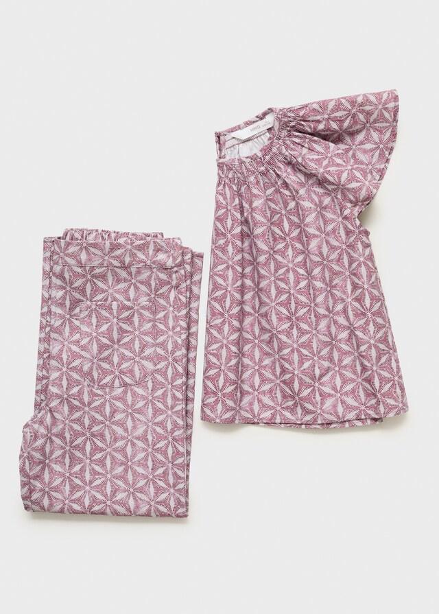 mango Blusa algodón estampada Ofertas especiales