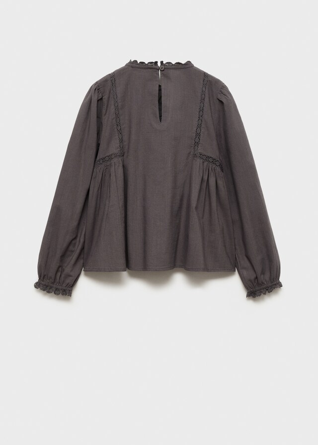 mango Blusa detalles bordados Precio ultrabajo