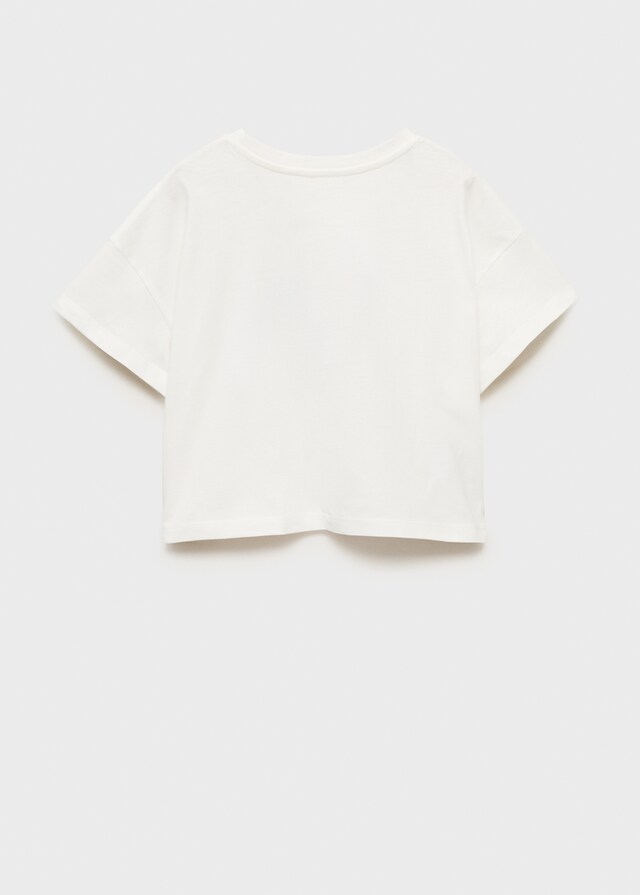 mango Camiseta crop estampada En línea