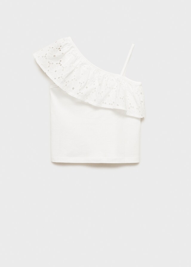 mango Camiseta asimétrica volante