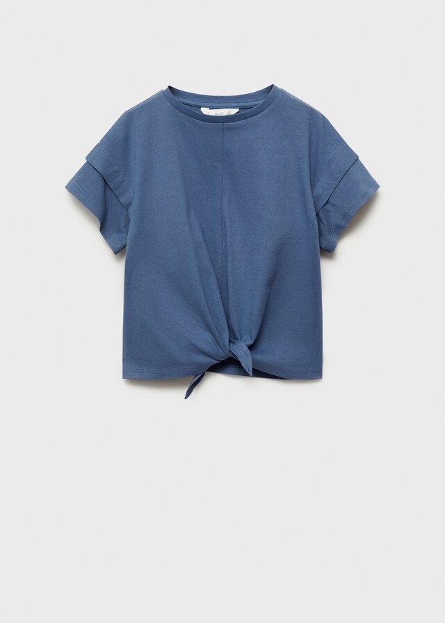 mango Camiseta algodón detalle nudo Venta caliente