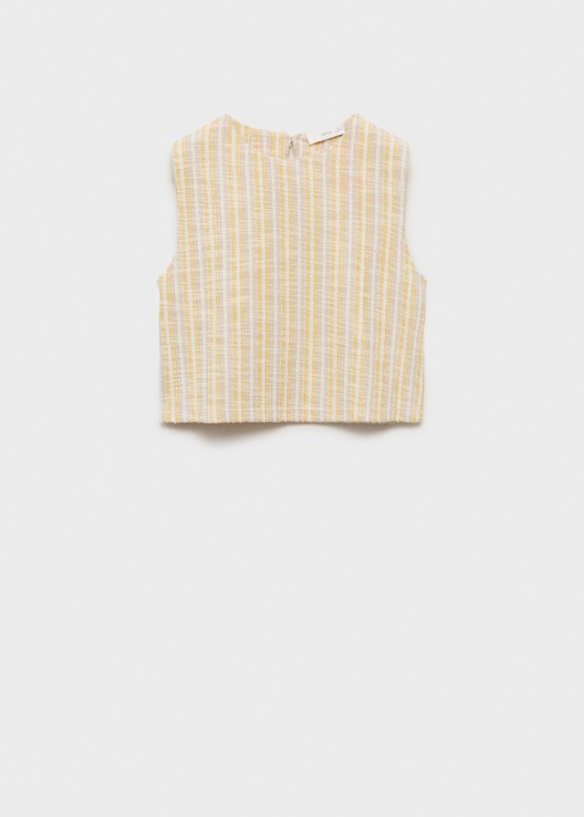 mango Camiseta rayas textura