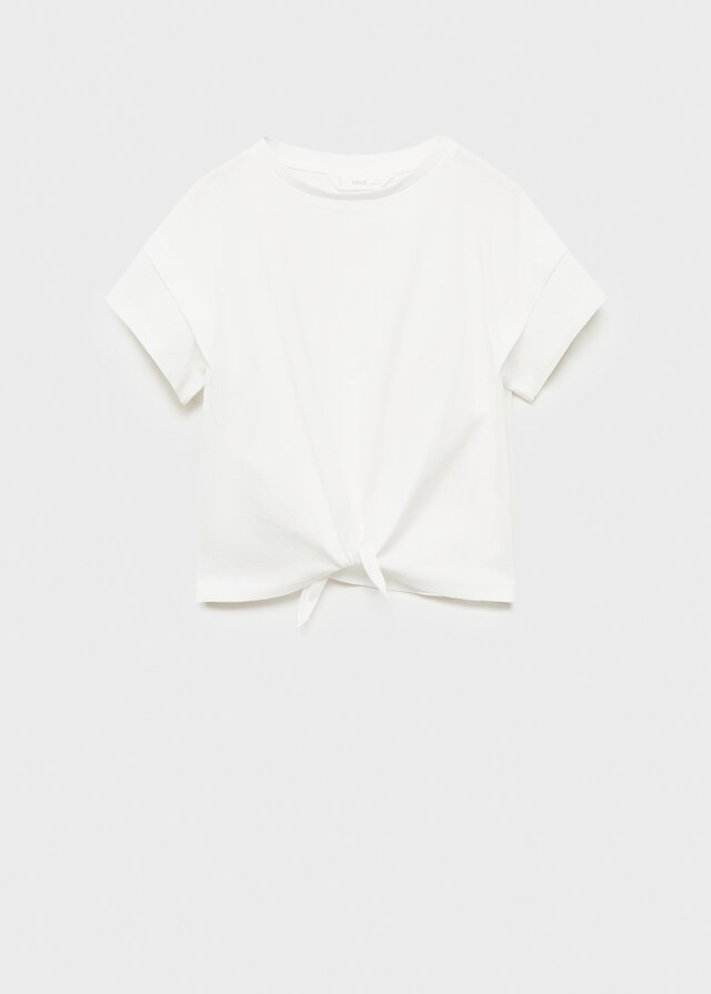 mango Camiseta algodón detalle nudo Gran oferta