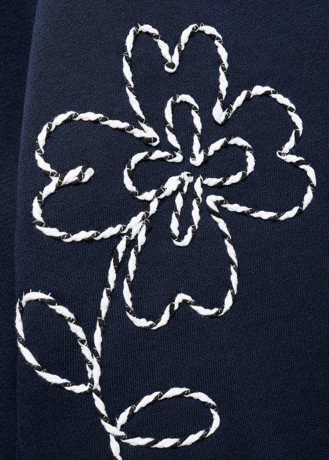mango Sudadera algodón flores bordadas Rebajas de fábrica