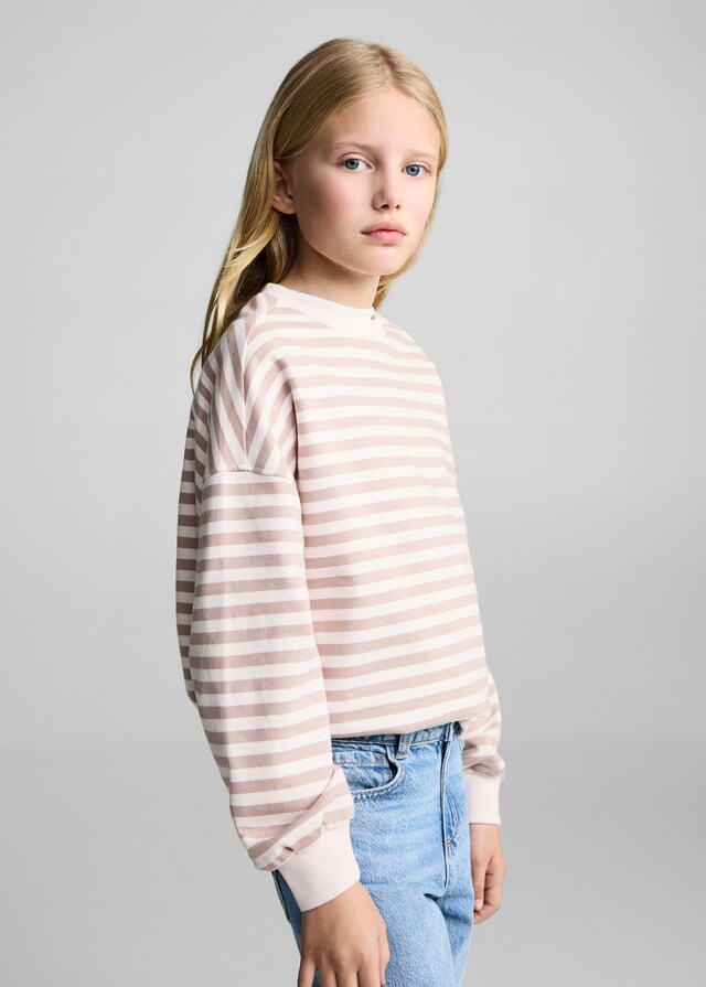mango Sudadera algodón rayas