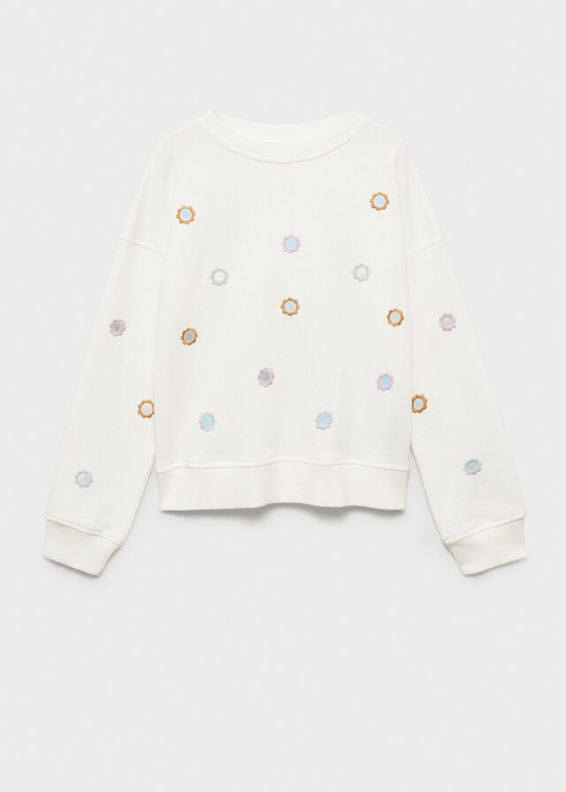 mango Sudadera apliques flores Ventas relámpago