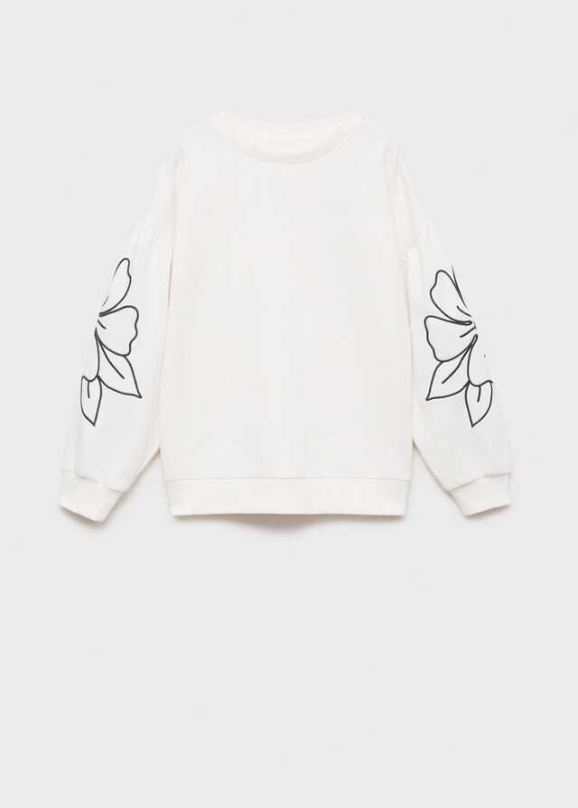 mango Sudadera bordado floral Descuento
