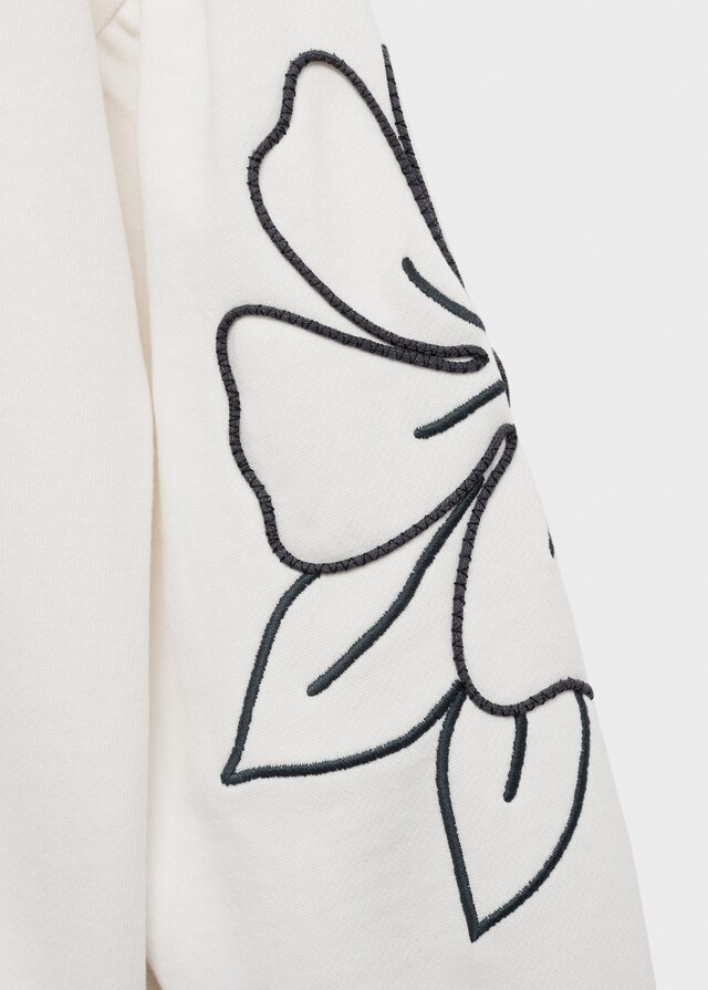 mango Sudadera bordado floral Descuento