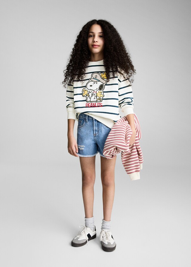 mango Sudadera Snoopy algodón Tienda