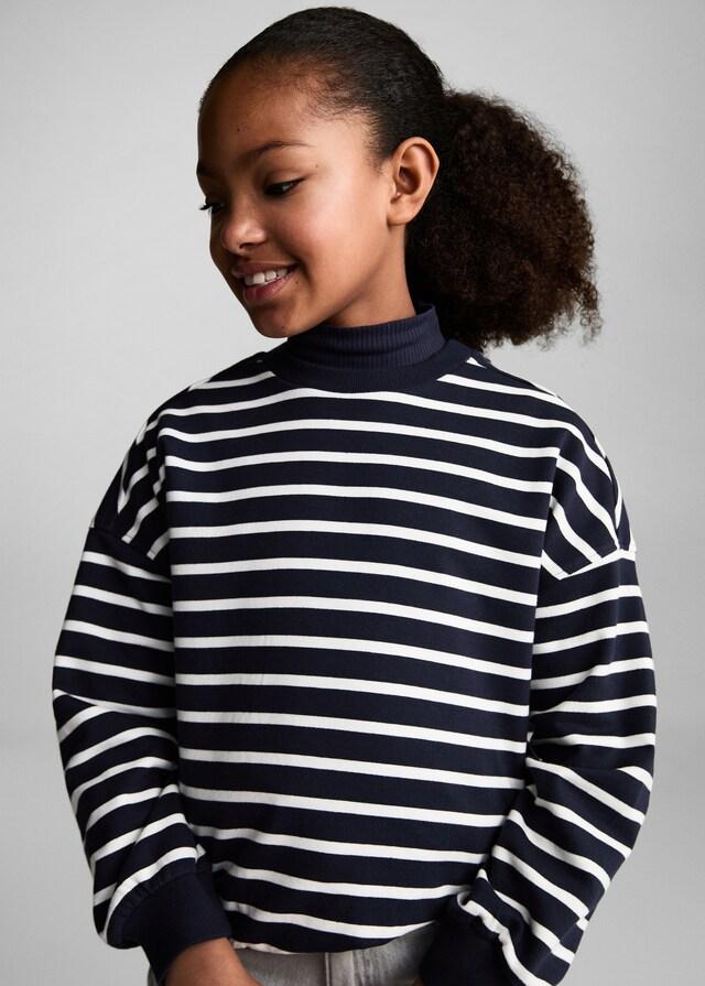 mango Sudadera algodón rayas