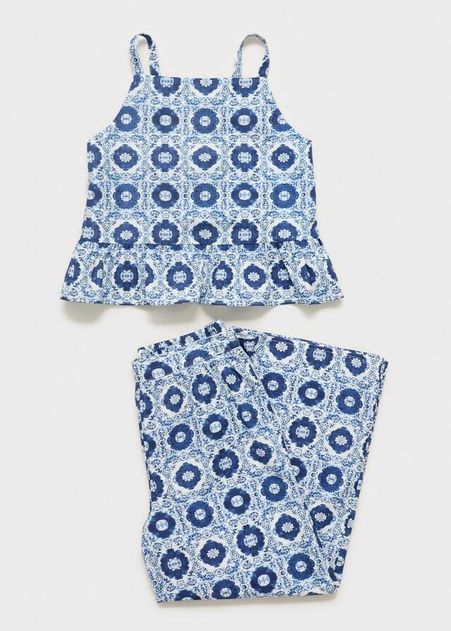 mango Pantalón recto estampado Envío gratis
